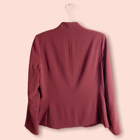 Banana Republic Factory Tuxedo Soft Blazer in Black Rose Burgundy Size 10 - Picture 2 of 5